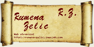 Rumena Zelić vizit kartica